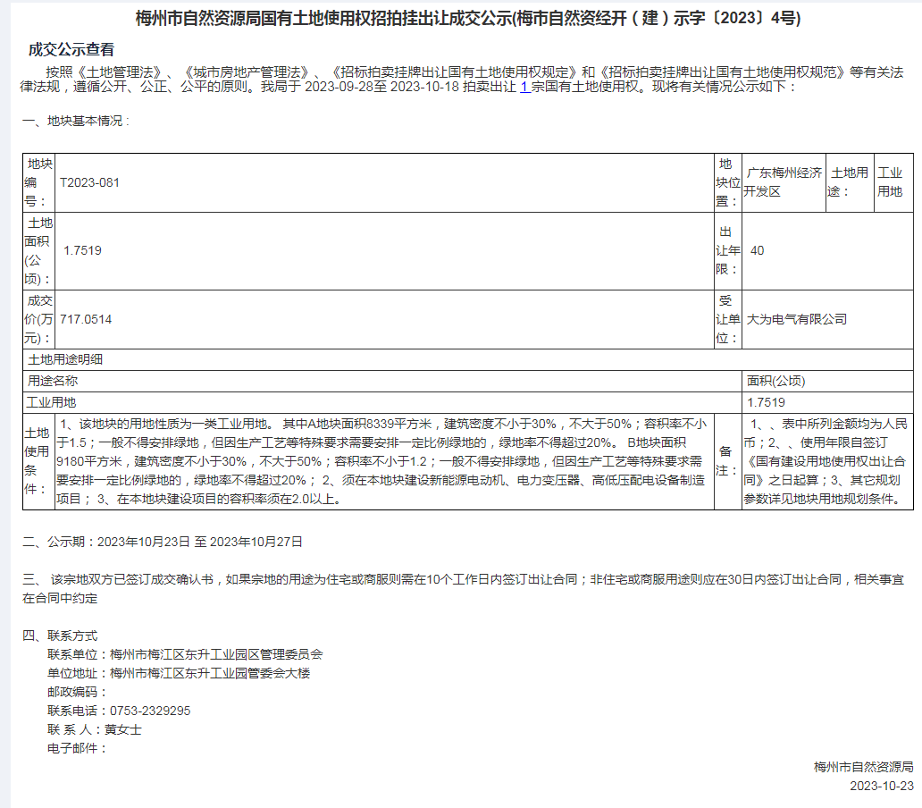 梅州市自然資源局國有土地使用權(quán)招拍掛出讓成交公示（梅市自然資經(jīng)開（建）示字〔2023〕4號）.jpg